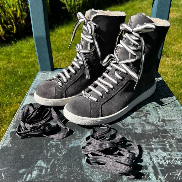 💯UGG STARLYN CHARCOAL SNEAKERS - WOMEN'S - Picture 13 of 15